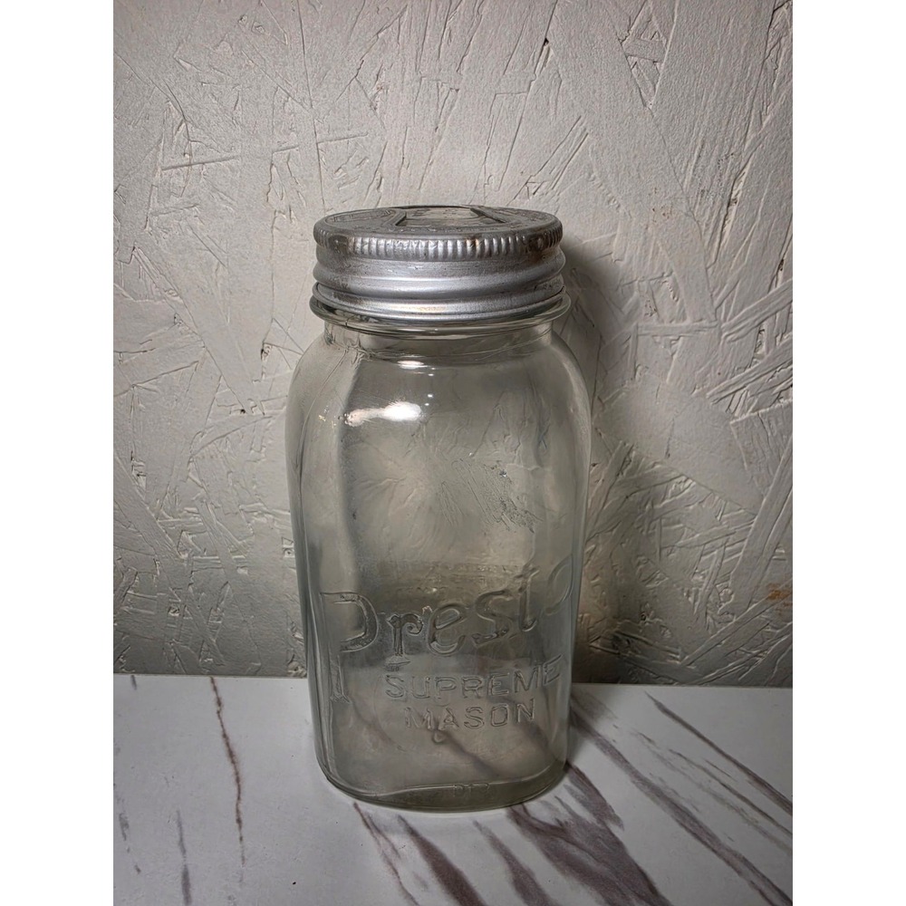 Vintage Presto Supreme Mason Jar Pour Spout Lid Good Housekeeping 2203